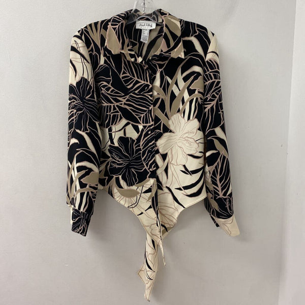 JOSEPH RIBKOFF WOMEN'S BLOUSE/SHIRT black white pink 8