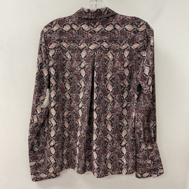 EQUIPMENT WOMEN'S BLOUSE/SHIRT pink purple black mix S