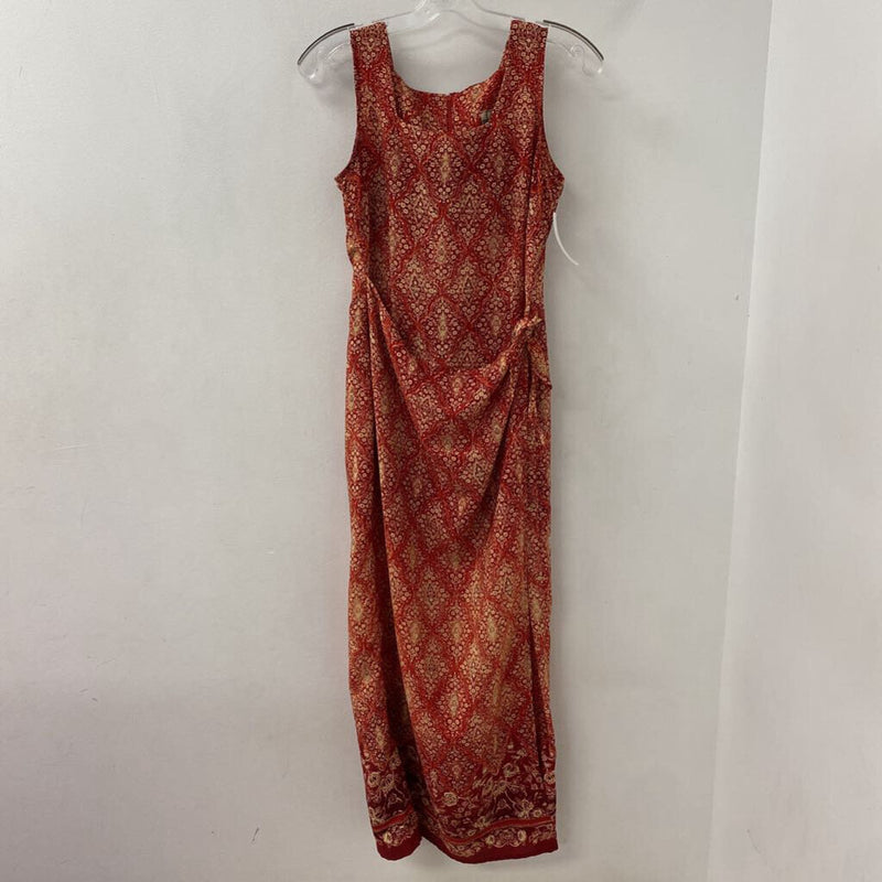 WOMEN'S DRESS red cream tan mix S/M