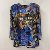 KLAVELI WOMEN'S TOP black blue yellow mix L