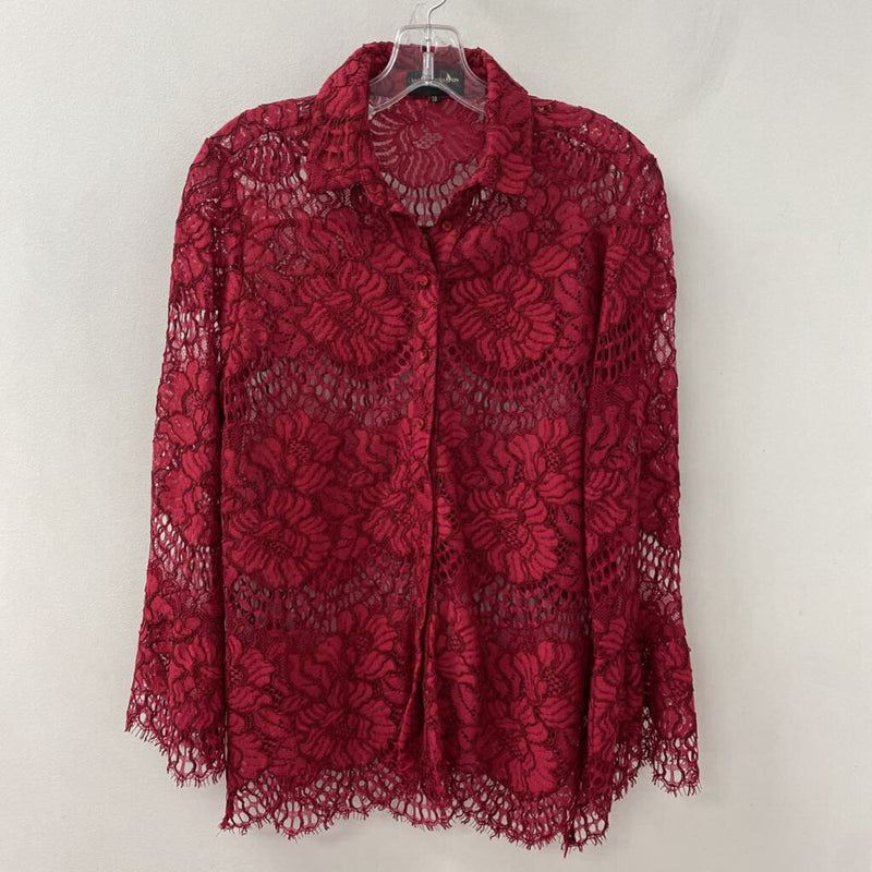 VALERIE KHALFON WOMEN'S BLOUSE/SHIRT burgundy M/38
