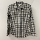CHARTER CLUB WOMEN'S BLOUSE/SHIRT grey white mix 4