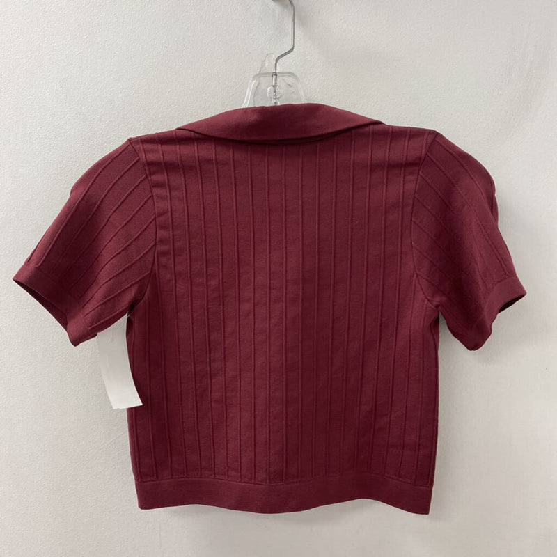 WOMEN'S TOP burgundy S
