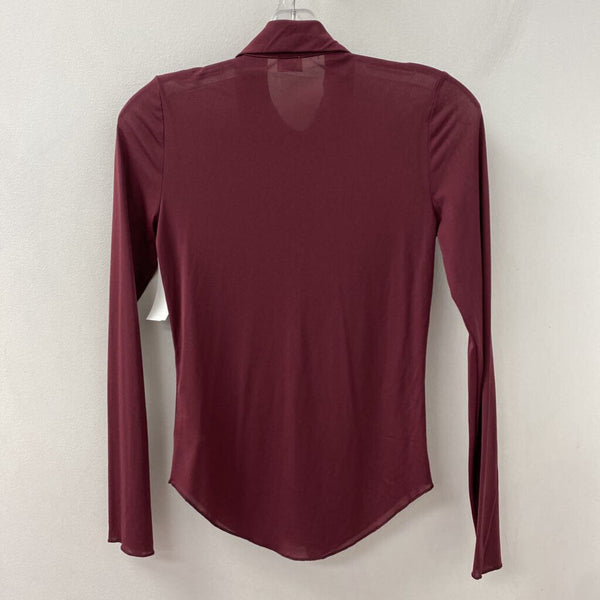 WILFRED WOMEN'S BLOUSE/SHIRT burgundy XS