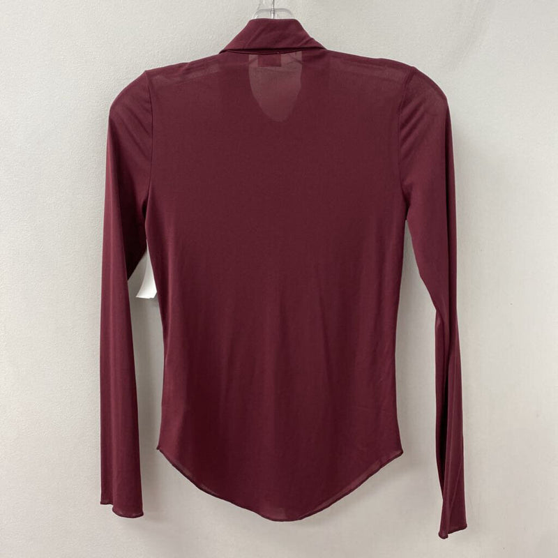 WILFRED WOMEN'S BLOUSE/SHIRT burgundy XS
