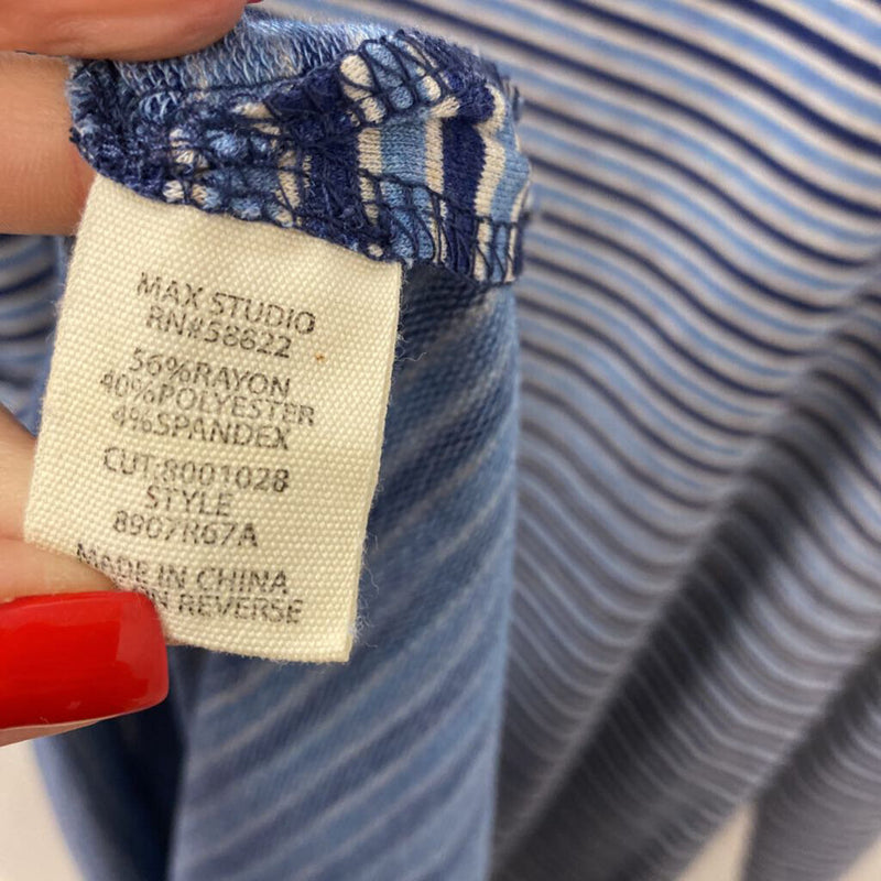 MAX STUDIO WOMEN'S DRESS blue white XL