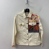 DESIGUAL WOMEN'S DENIM JACKET ivory multi S