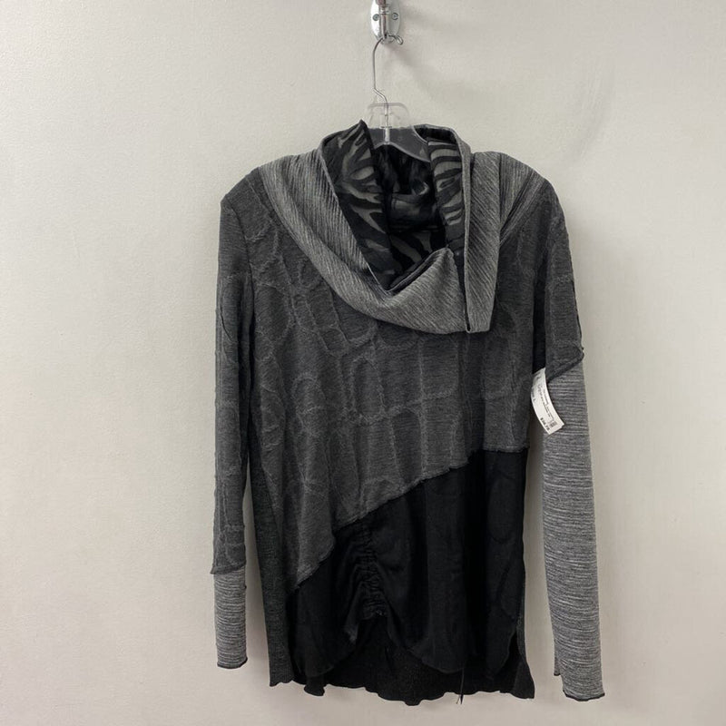 le blanc mouton WOMEN'S TOP grey blackwhite mix L