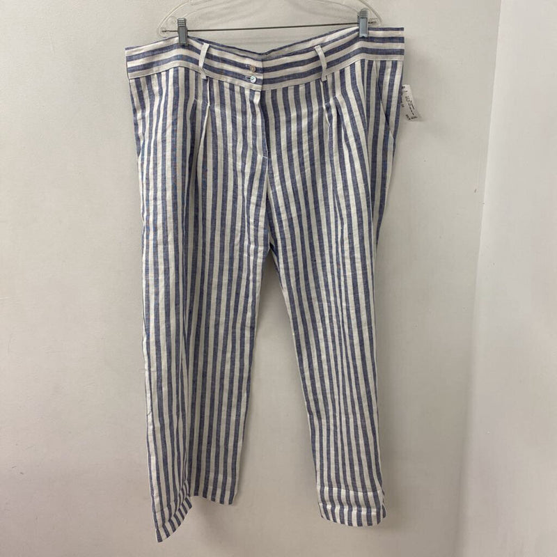 WOMEN'S PLUS BOTTOM blue white 2X
