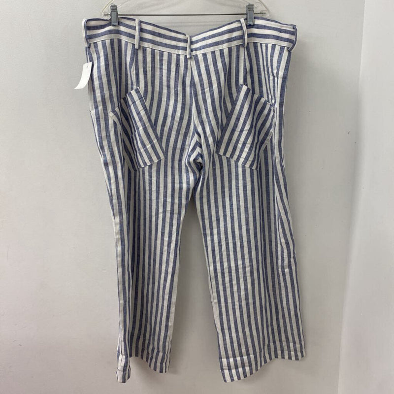 WOMEN'S PLUS BOTTOM blue white 2X