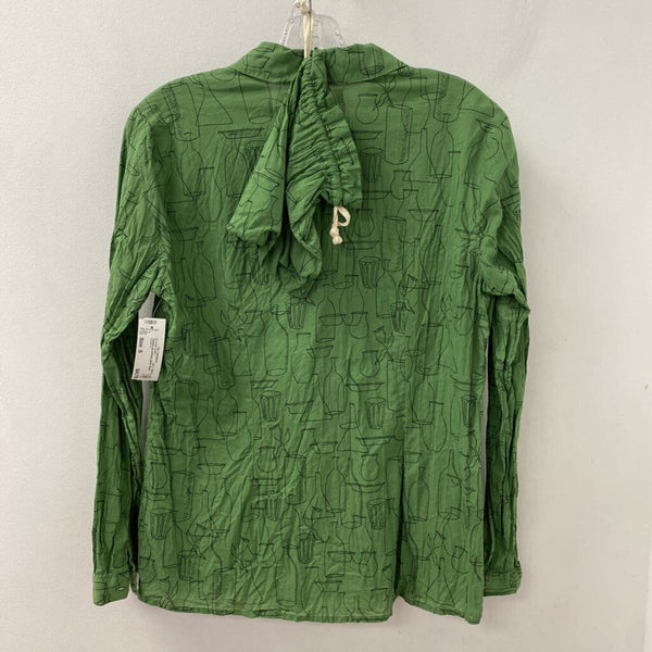 NICE THINGS WOMEN'S BLOUSE/SHIRT green black S