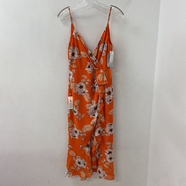 BARDOT WOMEN'S DRESS orange white black S