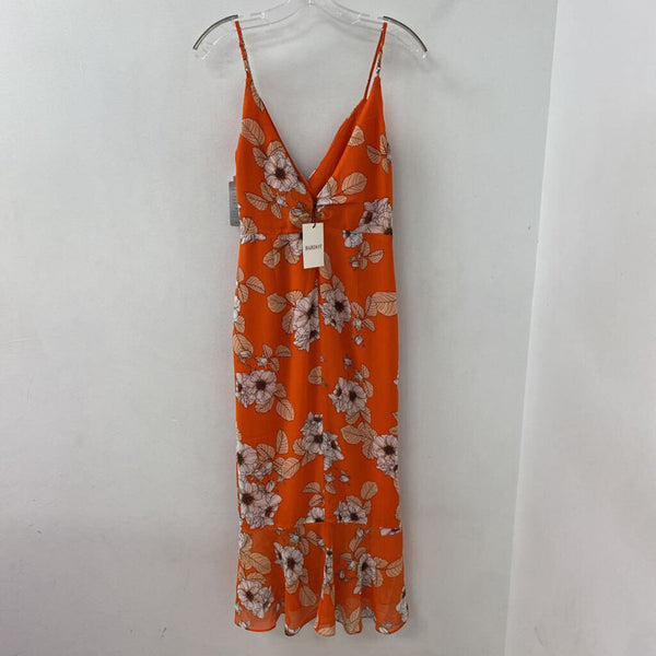 BARDOT WOMEN'S DRESS orange white black S