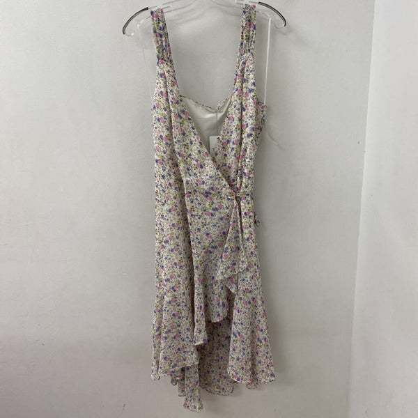 WOMEN'S DRESS white multi floral L