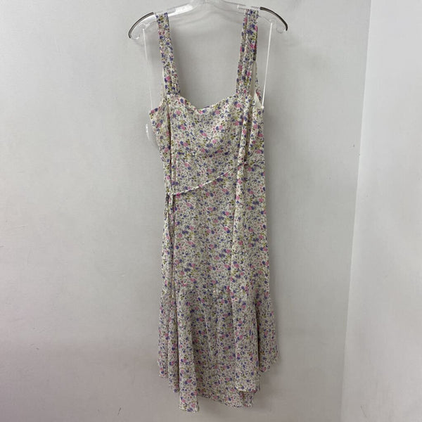 WOMEN'S DRESS white multi floral L