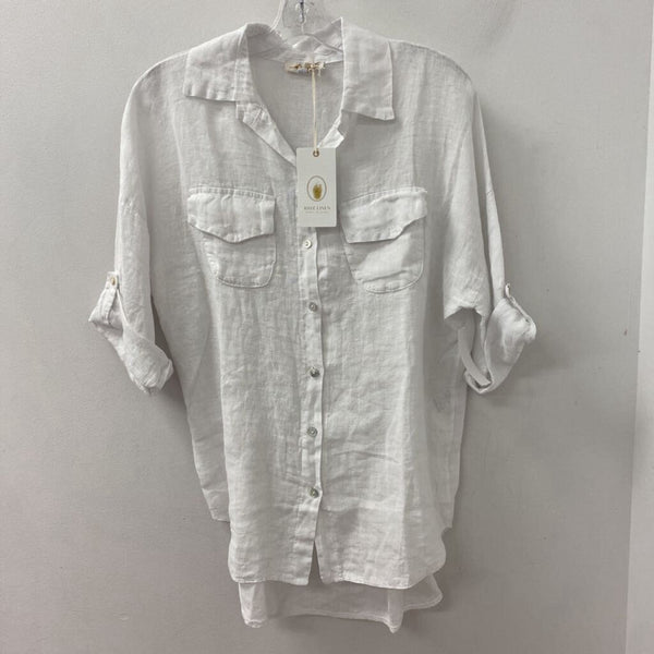 made in Italy WOMEN'S BLOUSE/SHIRT white S/M