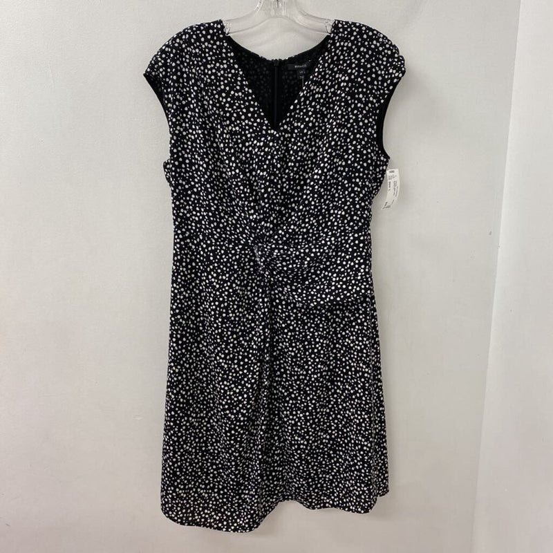 RW&CO WOMEN'S DRESS black white dots L