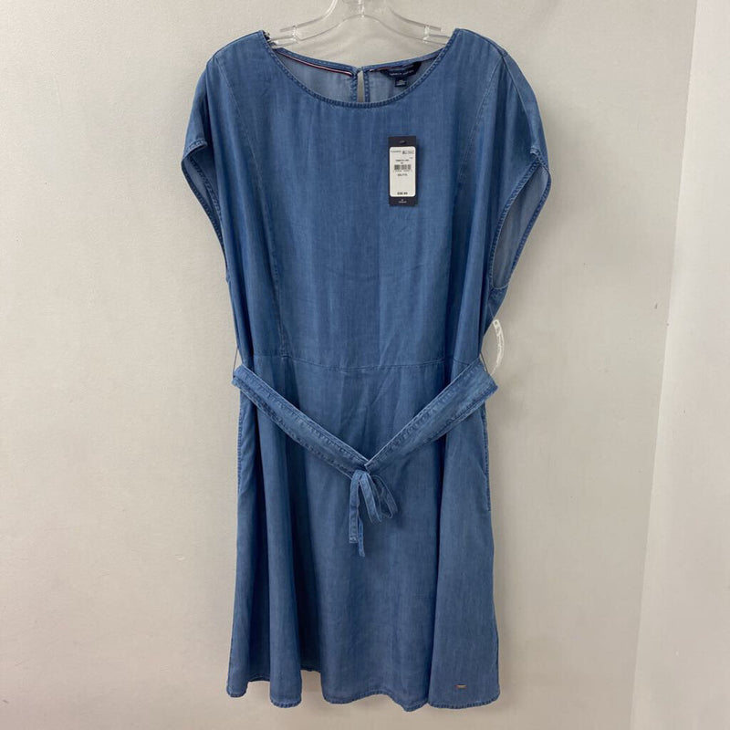 TOMMY HILFIGER WOMEN'S PLUS DRESS blue XXL