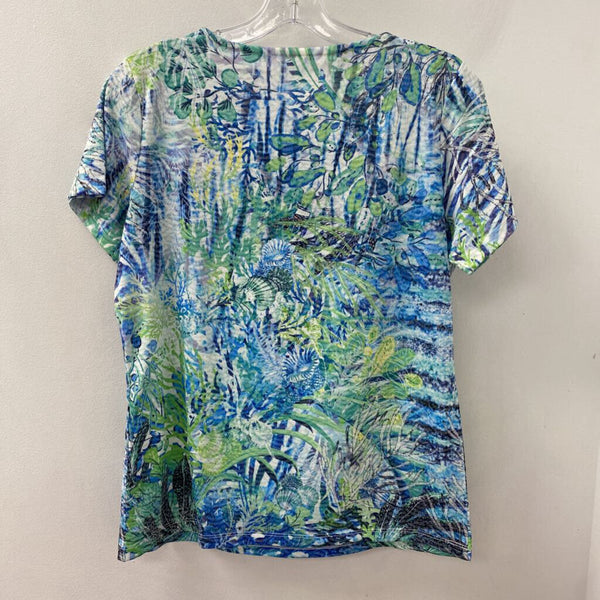 Northern Reflections WOMEN'S T-SHIRT green blue white mix S