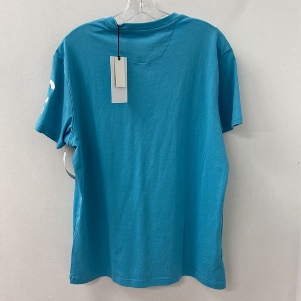 KENNETH COLE WOMEN'S T-SHIRT blue white mix L