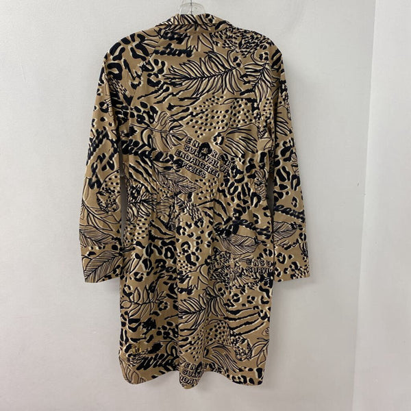 MARC CAIN WOMEN'S DRESS tan black cream mix 1/4
