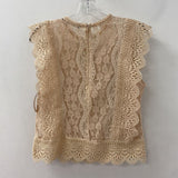 ZARA WOMEN'S TOP beige M