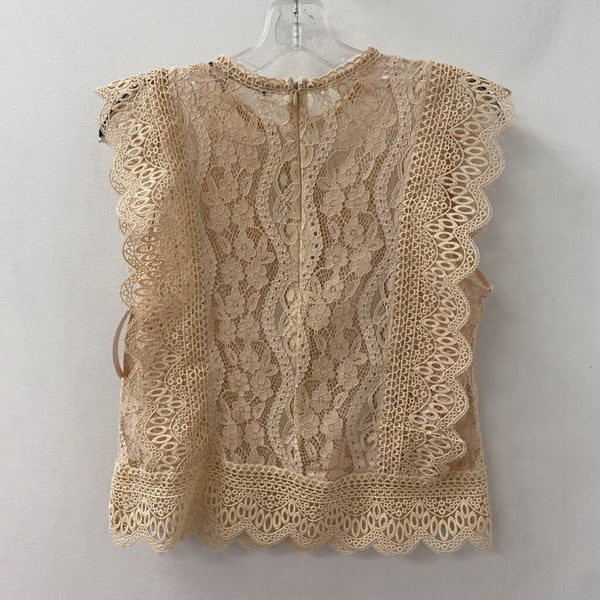 ZARA WOMEN'S TOP beige M