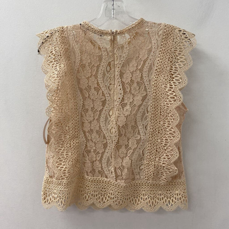 ZARA WOMEN'S TOP beige M