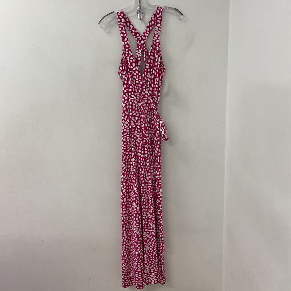DIANE von FURSTENBERG WOMEN'S DRESS pink white mix 6