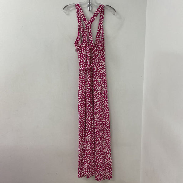 DIANE von FURSTENBERG WOMEN'S DRESS pink white mix 6