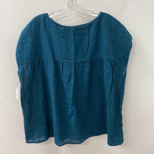 EILEEN FISHER WOMEN'S PLUS TOP dark teal 1X