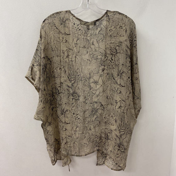 winter kate WOMEN'S BLOUSE/SHIRT beige black floral S