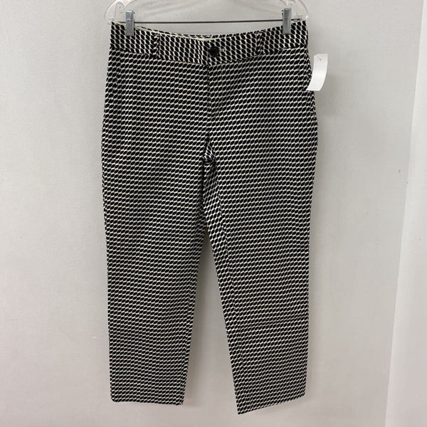 Banana Republic WOMEN'S PANTS black white geo 6