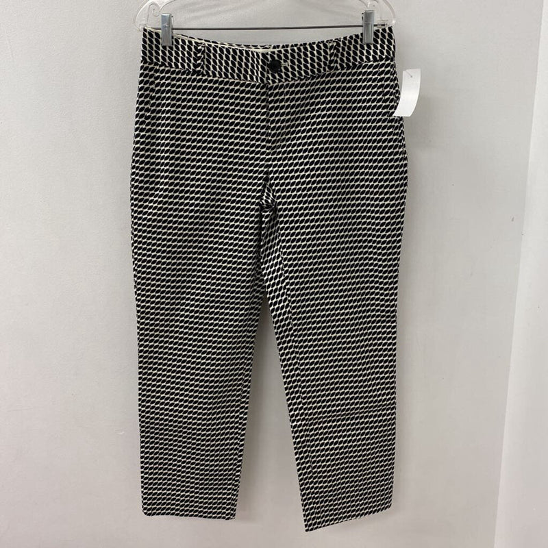 Banana Republic WOMEN'S PANTS black white geo 6