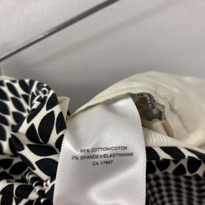Banana Republic WOMEN'S PANTS black white geo 6