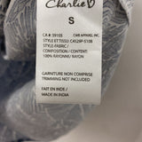 CHARLIE B WOMEN'S TOP navy white mix S