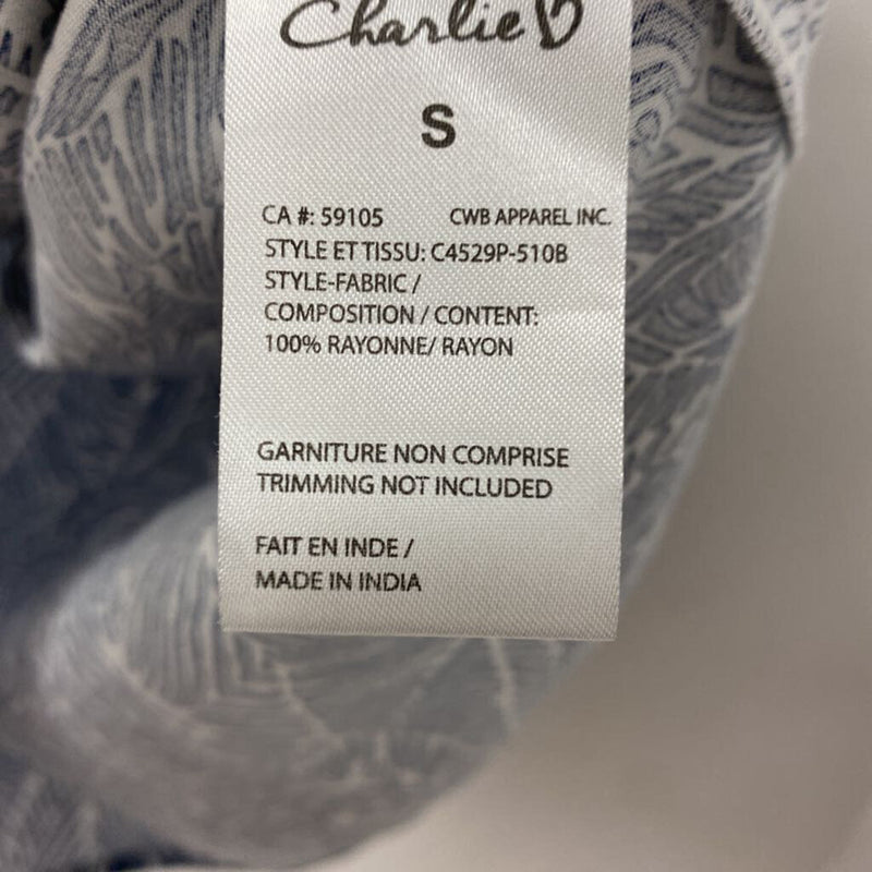 CHARLIE B WOMEN'S TOP navy white mix S