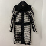 W les femmes WOMEN'S COAT black white mix XS/42