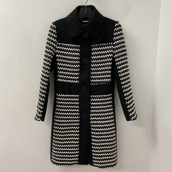 W les femmes WOMEN'S COAT black white mix XS/42