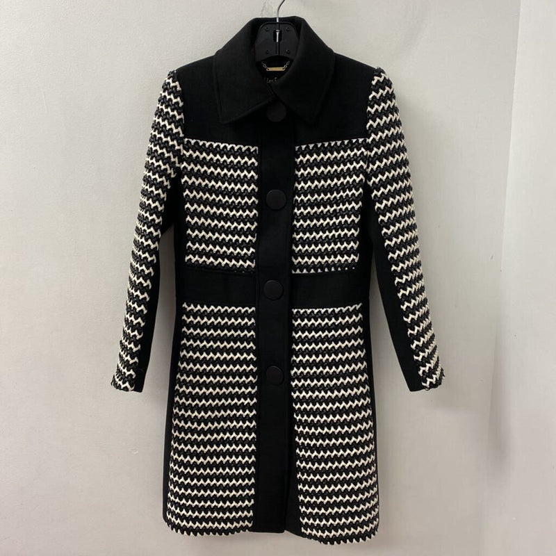 W les femmes WOMEN'S COAT black white mix XS/42