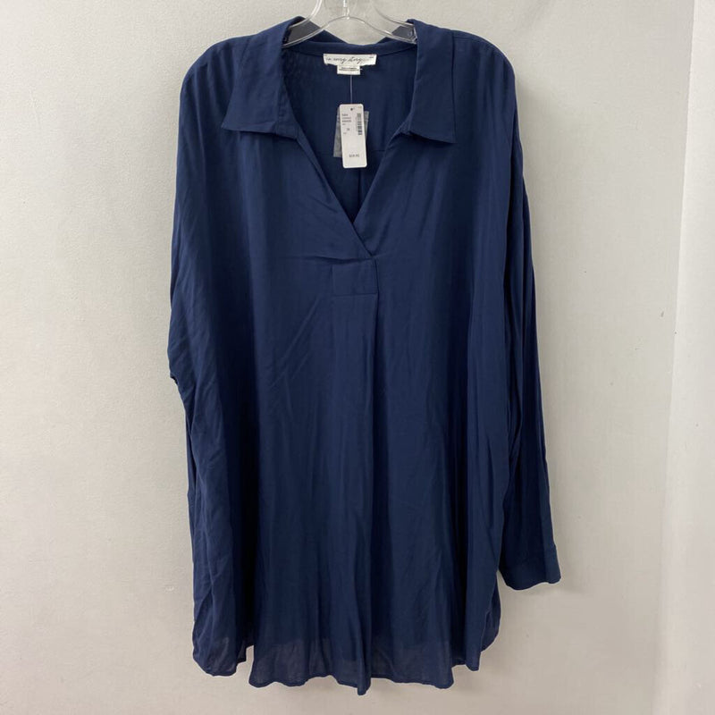 IN EVERY STORY WOMEN'S PLUS TOP navy 3X