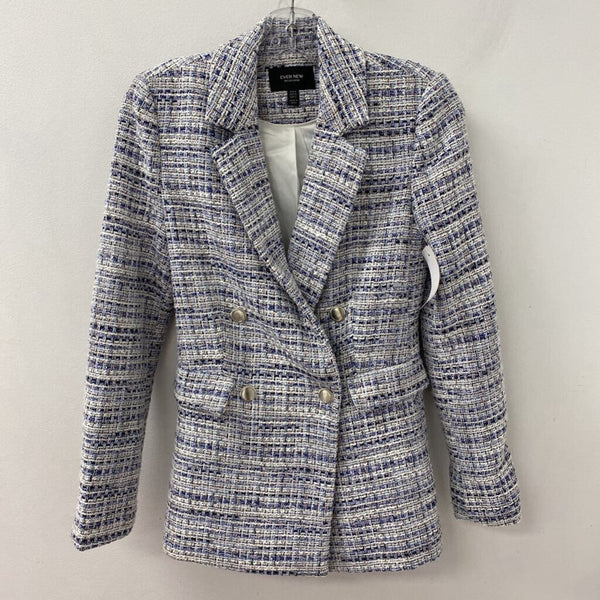 EVER NEW melbourne WOMEN'S BLAZER/JACKET blue white mix 2