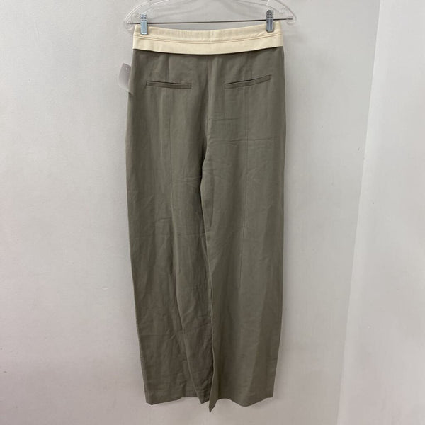 ZARA WOMEN'S PANTS grey cream mix S