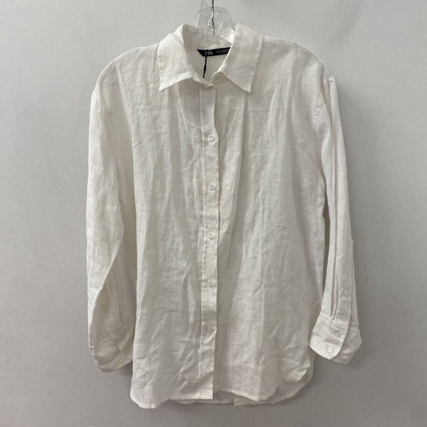 ZARA WOMEN'S BLOUSE/SHIRT white XS