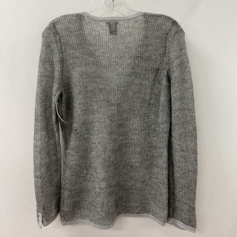 ANN TAYLOR WOMEN'S SWEATER silver grey S