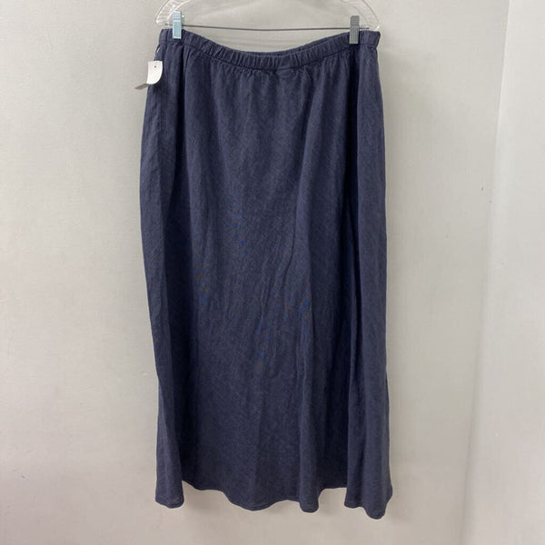 EILEEN FISHER WOMEN'S PLUS BOTTOM denim-blue 3X