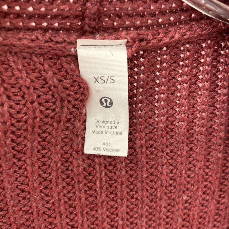 LULULEMON WOMEN'S CARDIGAN dark raspberry XS/S