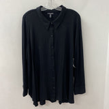 EILEEN FISHER WOMEN'S PLUS TOP black 3X