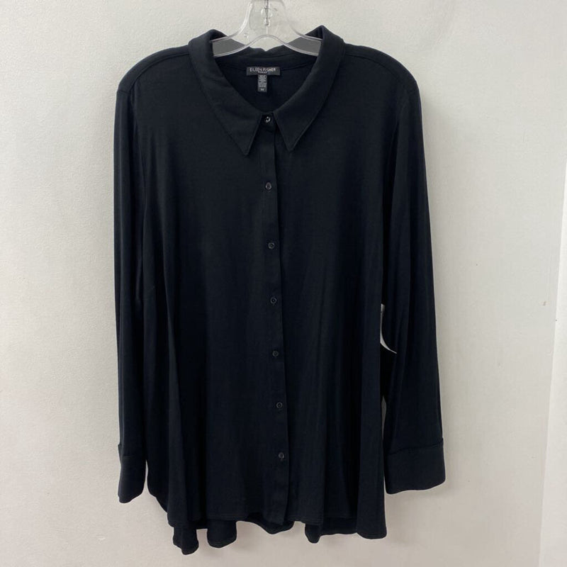 EILEEN FISHER WOMEN'S PLUS TOP black 3X