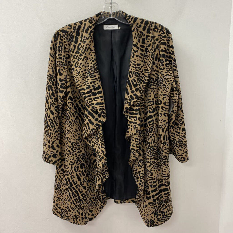 CALVIN KLEIN WOMEN'S BLAZER/JACKET leopard print 10